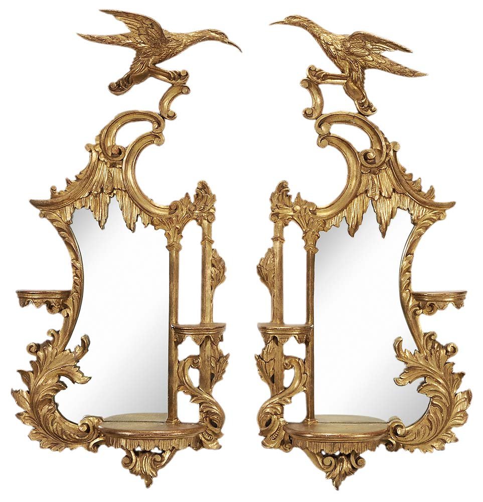 Pair Chinese Chippendale Style Carved (1 of 5)