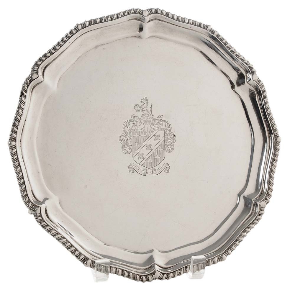 George III English Silver Salver (1 of 4)