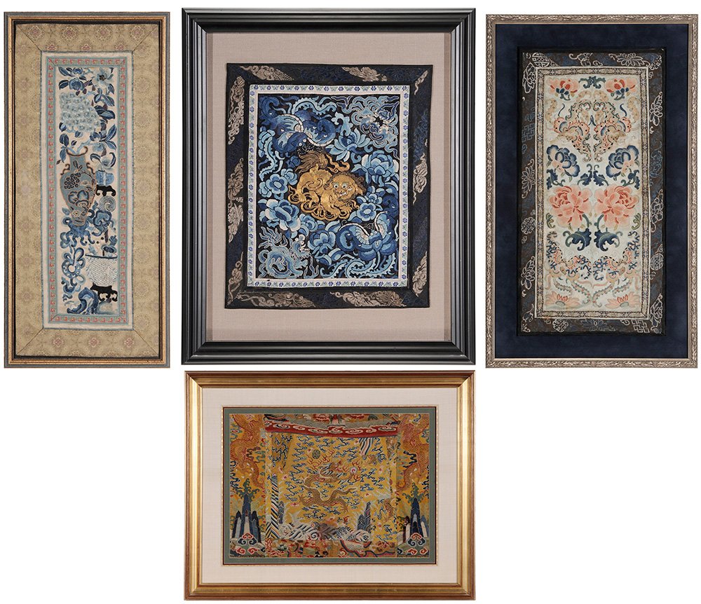 Four Framed Fabrics (1 of 9)