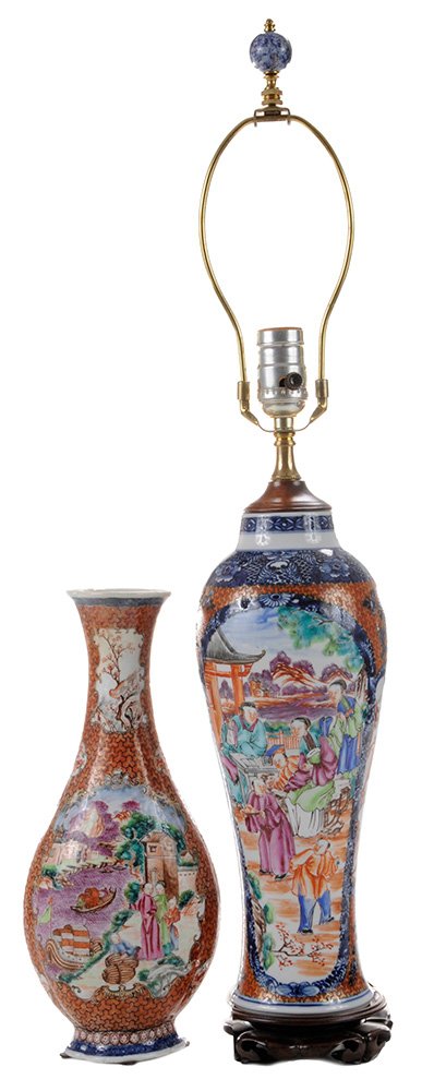 Two Chinese Export Porcelain Vases, (1 of 7)