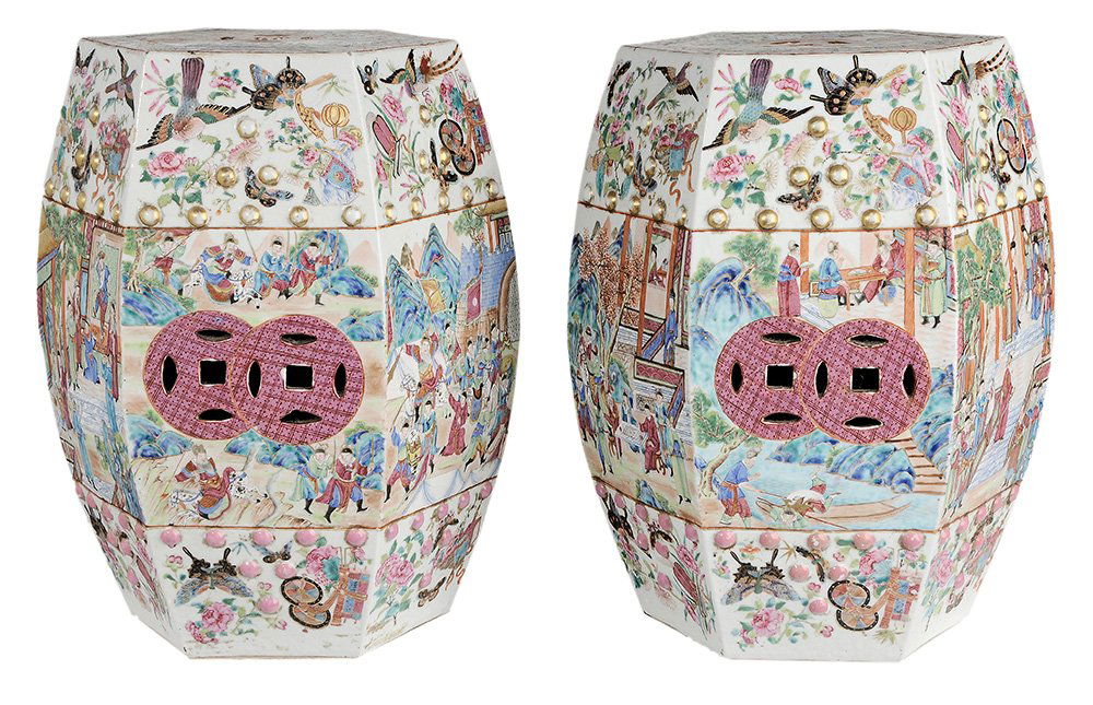 Pair Chinese Export Porcelain Famille (1 of 6)