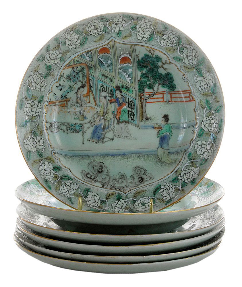 Six Chinese Export Celadon-Ground (1 of 10)