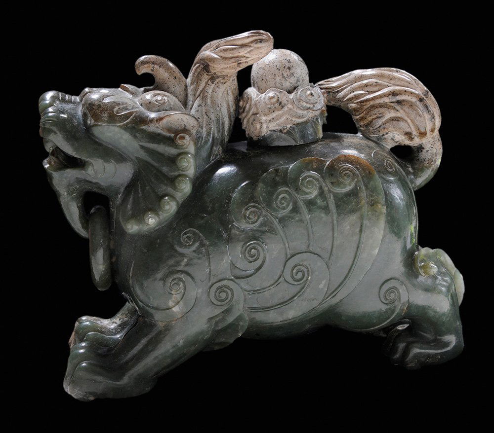 Carved Jade Horned Beast (1 of 5)