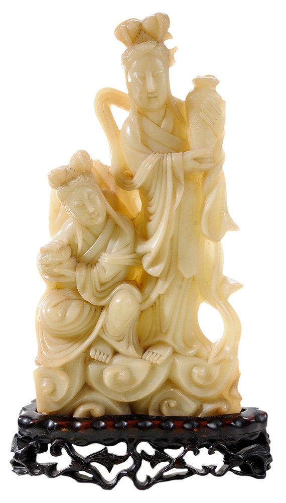 Monumental Carved Soapstone Figure of (1 of 5)