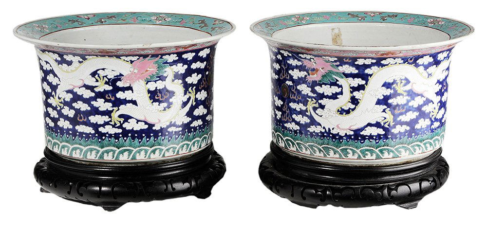 Pair of Large Chinese Famille Rose (1 of 7)