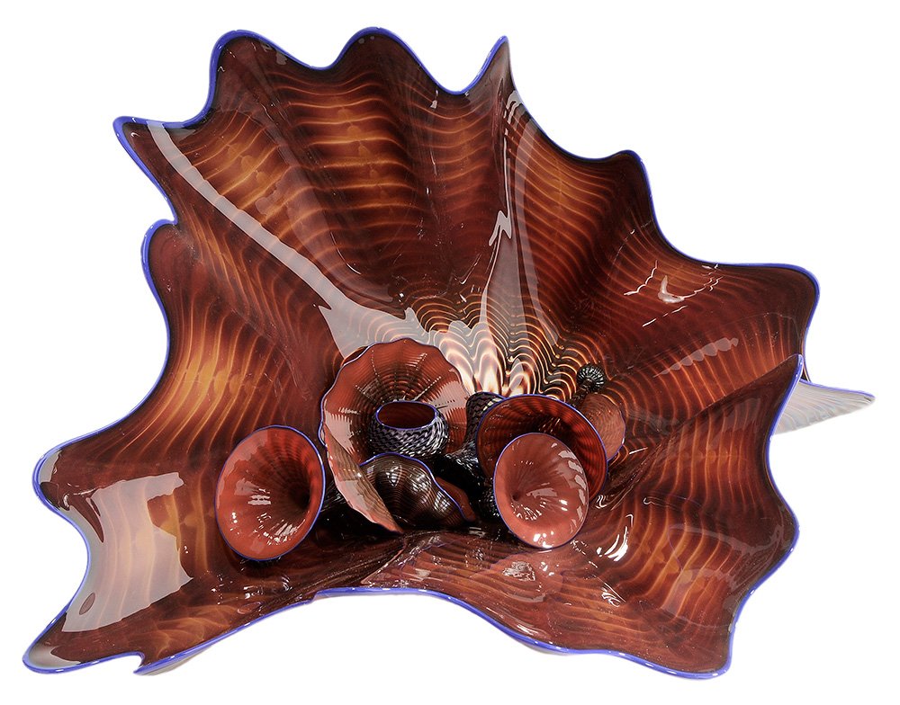 Ten-Piece Dale Chihuly Blown Glass in (1 of 7)