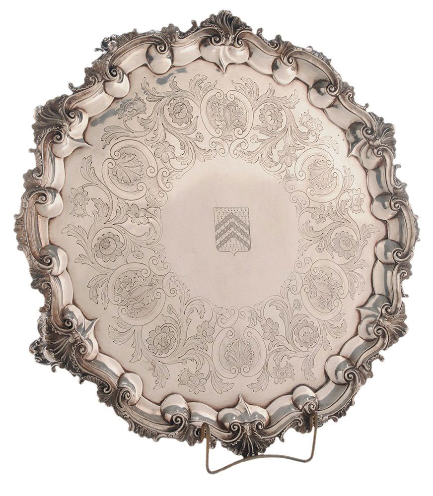 Large English Silver Salver (1 of 4)