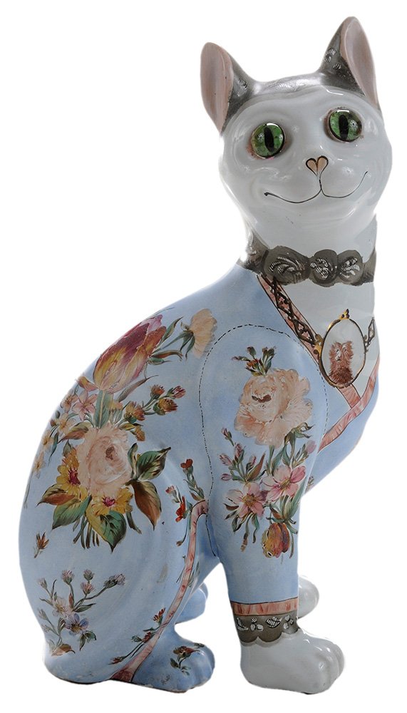 Emile Gallé Nancy Ceramic Cat Figure (1 of 5)