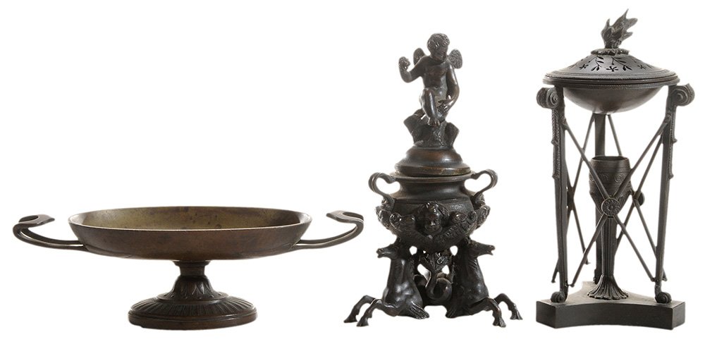 Two Grand Tour Bronze Censers, and a (1 of 5)