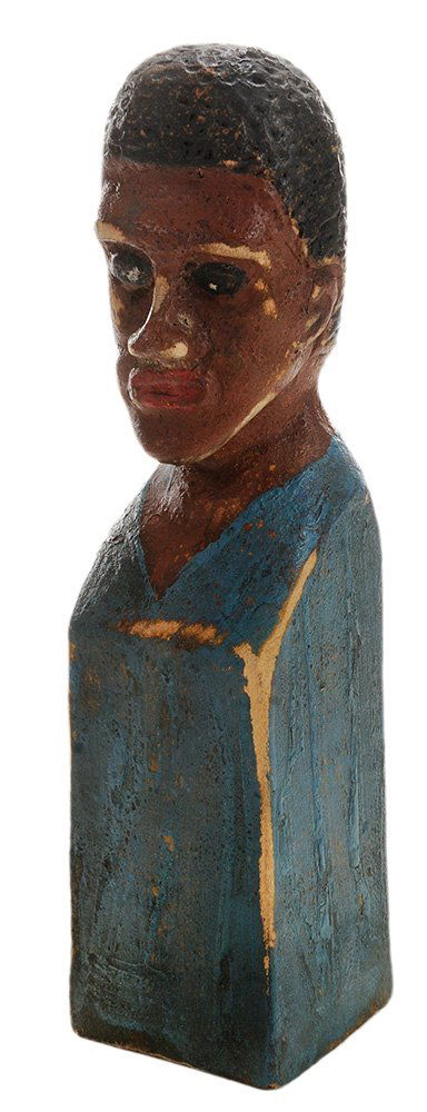 Folk Art Carved and Painted Bust of an (1 of 5)