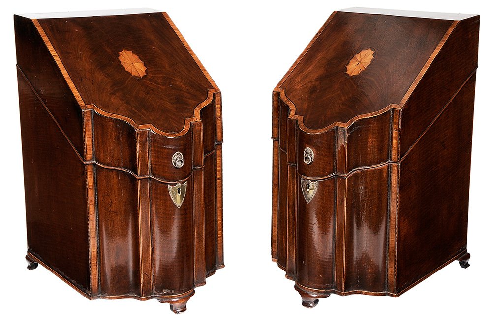 Pair Mahogany and Satinwood-Inlaid (1 of 3)