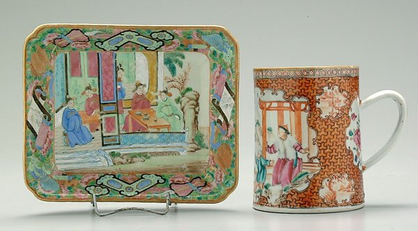 Two pieces Chinese export porcelain
