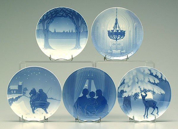 Five Bing & Grondahl Christmas plates