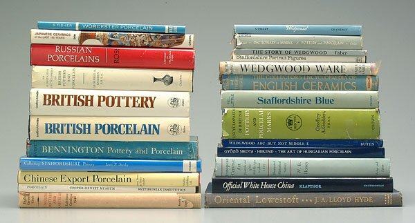 24 books, porcelain, pottery
