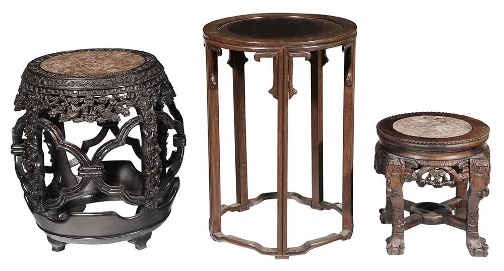 Group of Three Chinese Hardwood (1 of 7)