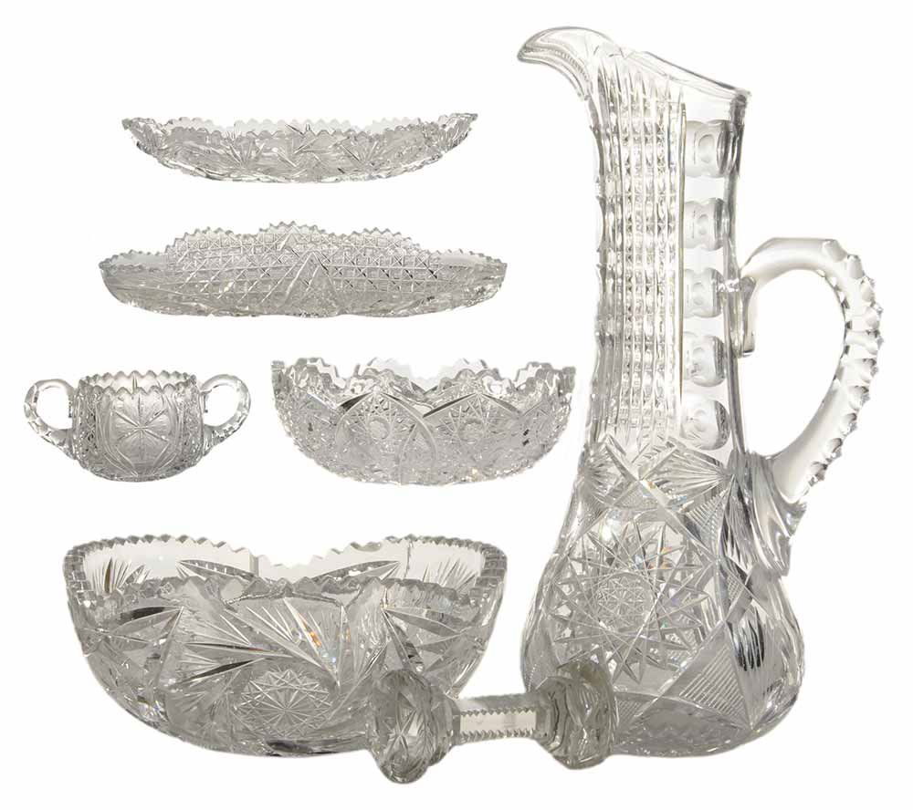 Seven Cut-Glass Table Articles (1 of 3)