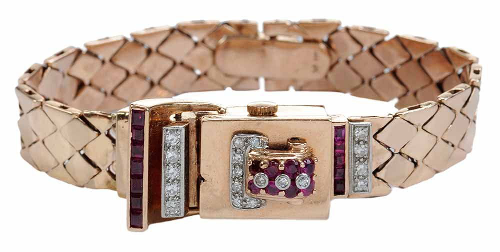 14kt. Gold Retro Bracelet Watch (1 of 4)