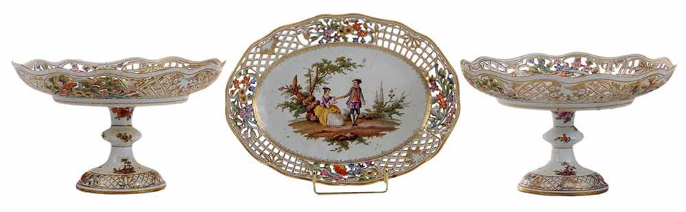 Two Meissen Porcelain Compotes and (1 of 7)