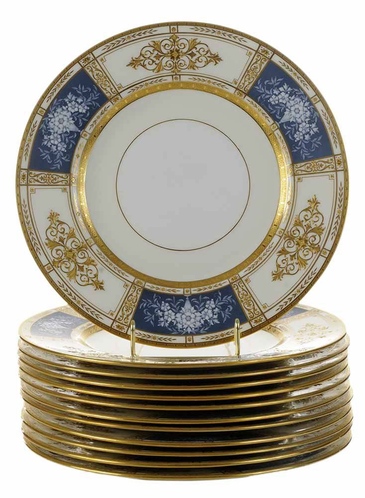 Set of Twelve Minton  Gilded and Enameled Service Plate (1 of 3)