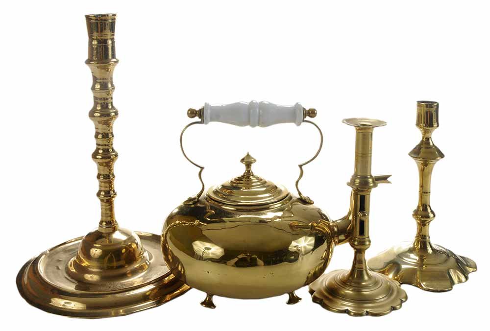 Brass Footed Tea Kettle, and Three (1 of 4)