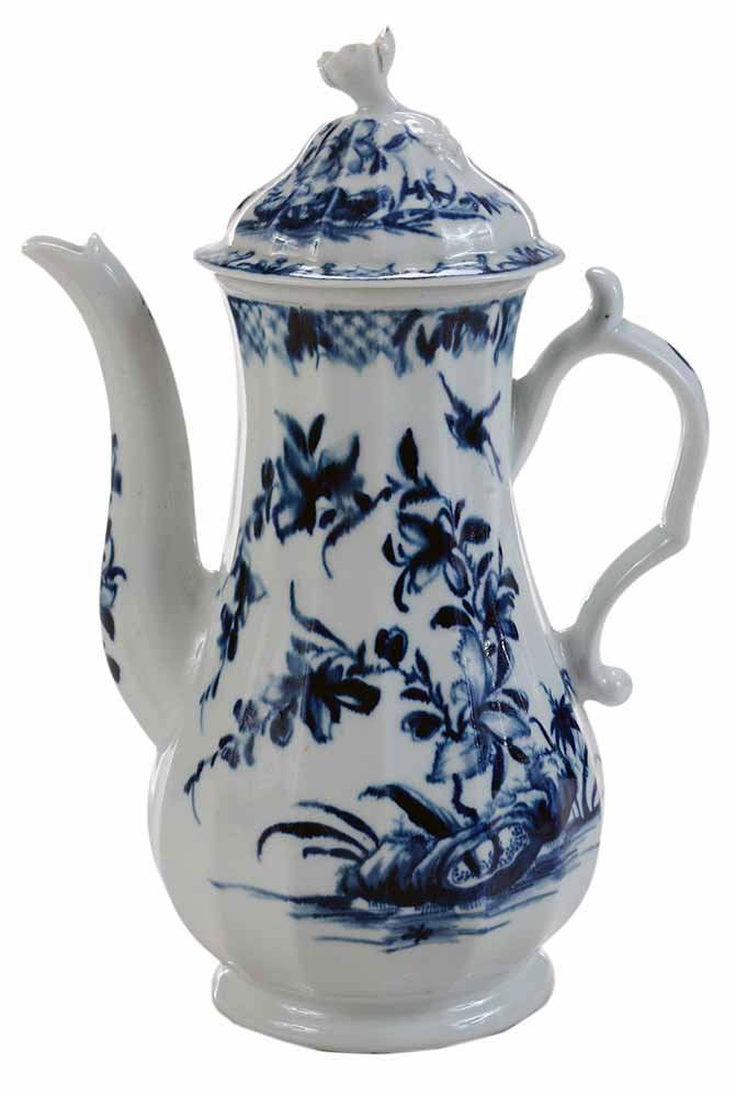 Early Worcester Paneled Coffee Pot (1 of 5)