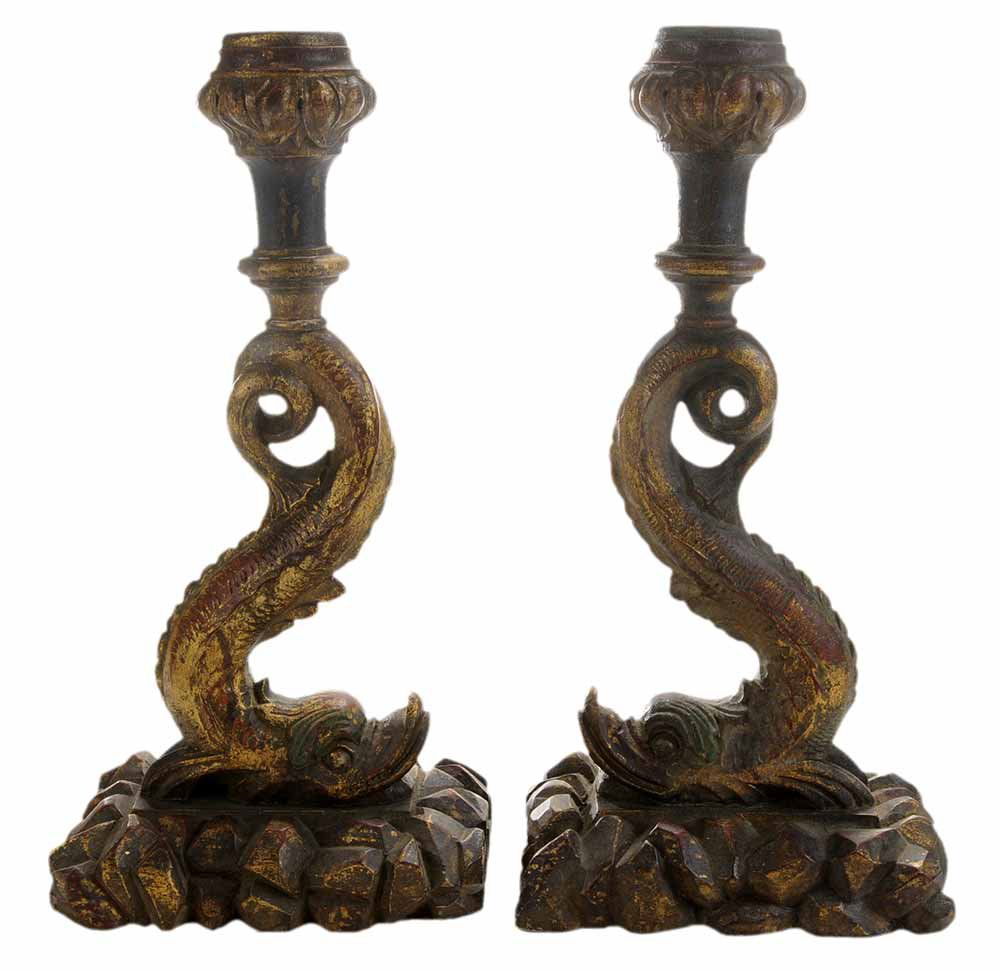 Pair Venetian Baroque Style Carved (1 of 6)