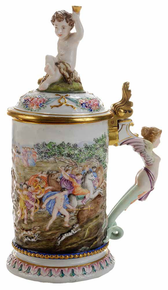 Capodimonte Tankard with Figural (1 of 5)