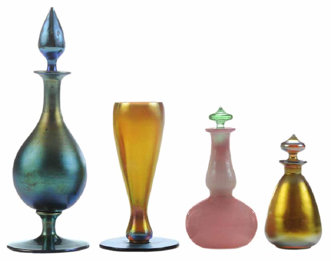 Three Art Nouveau Glass Perfumes and (1 of 4)