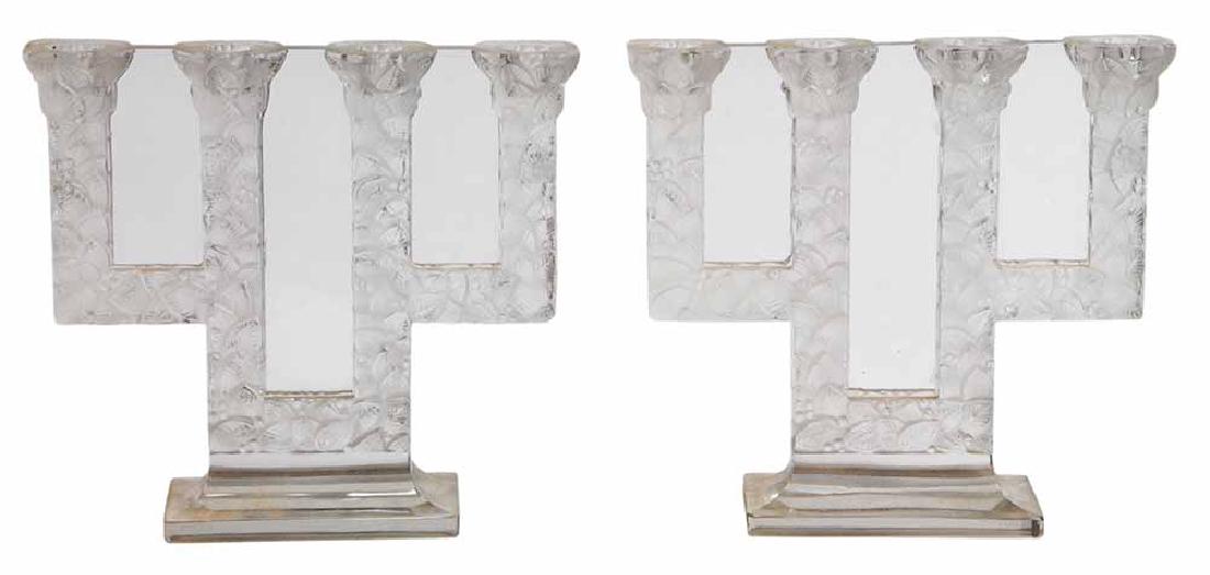 Rare Pair R. Lalique Candelabra (1 of 5)