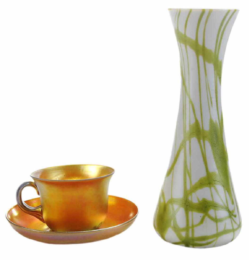 Three Pieces Steuben Aurene Glass (1 of 5)