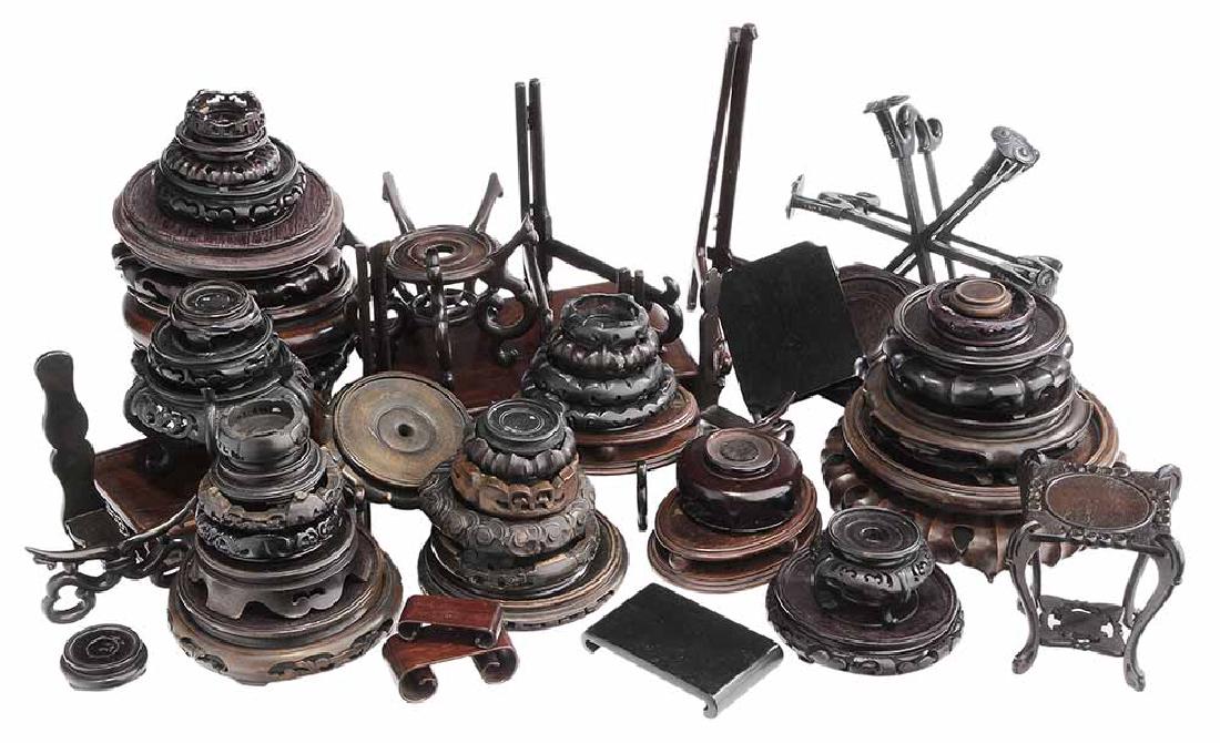 Approximately 57 Asian Carved Hardwood (1 of 4)