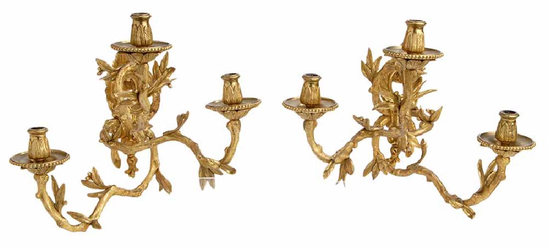 Pair Louis XV Style Gilt Bronze Rococo (1 of 4)