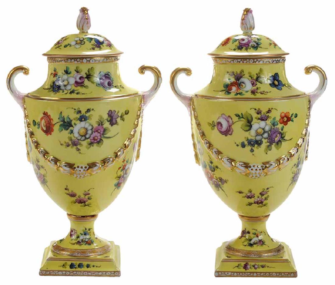 Pair Crown Dresden Hand-Painted (1 of 5)