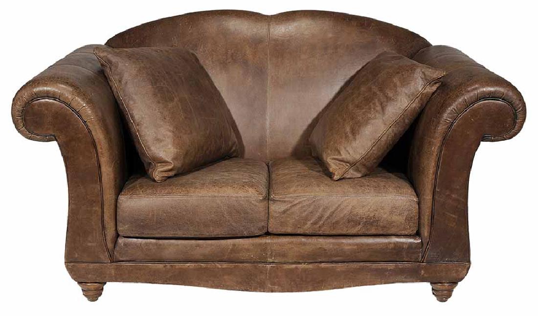 Contemporary Brown Leather-Upholstered (1 of 5)