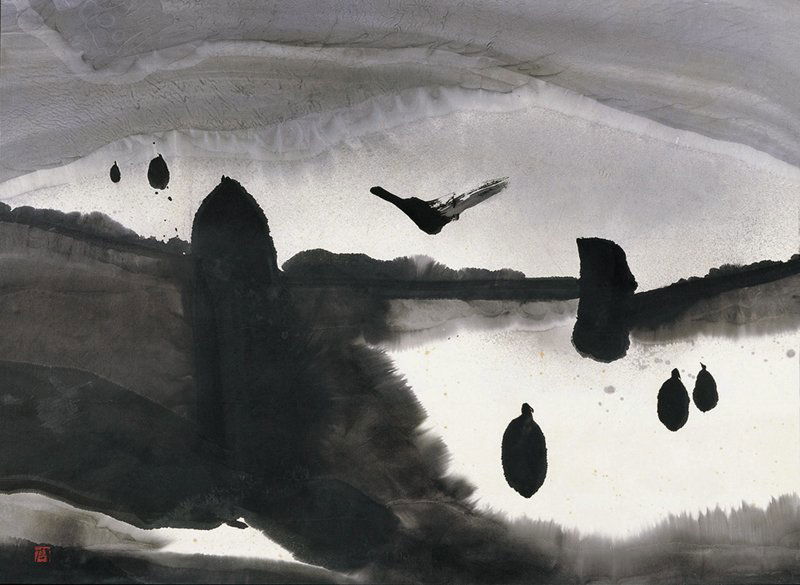 GAO XING-JIAN, Winter: ink on paper. 90x124 cm