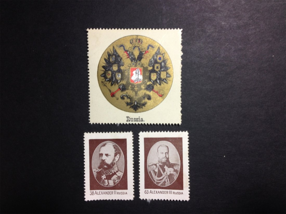 A RUSSIA ANTIQUE STAMP.: A RUSSIA ANTIQUE STAMP.俄国亚历山大二世和亚历山大三世像。沙俄时期国&