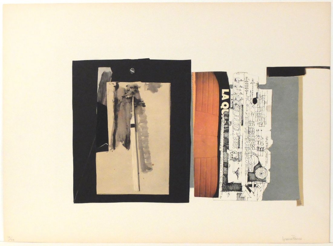 Fernando Garcia Ponce “Ponce 1”: 1978 lithograph,#70/75, 22 x 29.8, On GUARRO paper.Signed in pencil by artist.