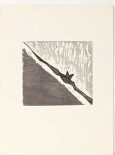 Francisco Toledo "Murcielago": Woodcut, 1984 15 x 11.5 inches.Signed in pencil by artist.