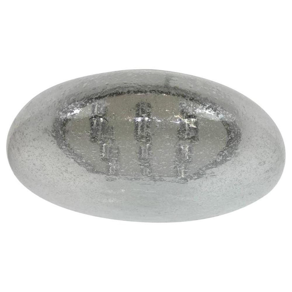 Murano Glass Flush Mount: Murano Glass Flush Mount, fitted with nine chandelier bulbs. Measures: H 6 in. x Dm 20 in.