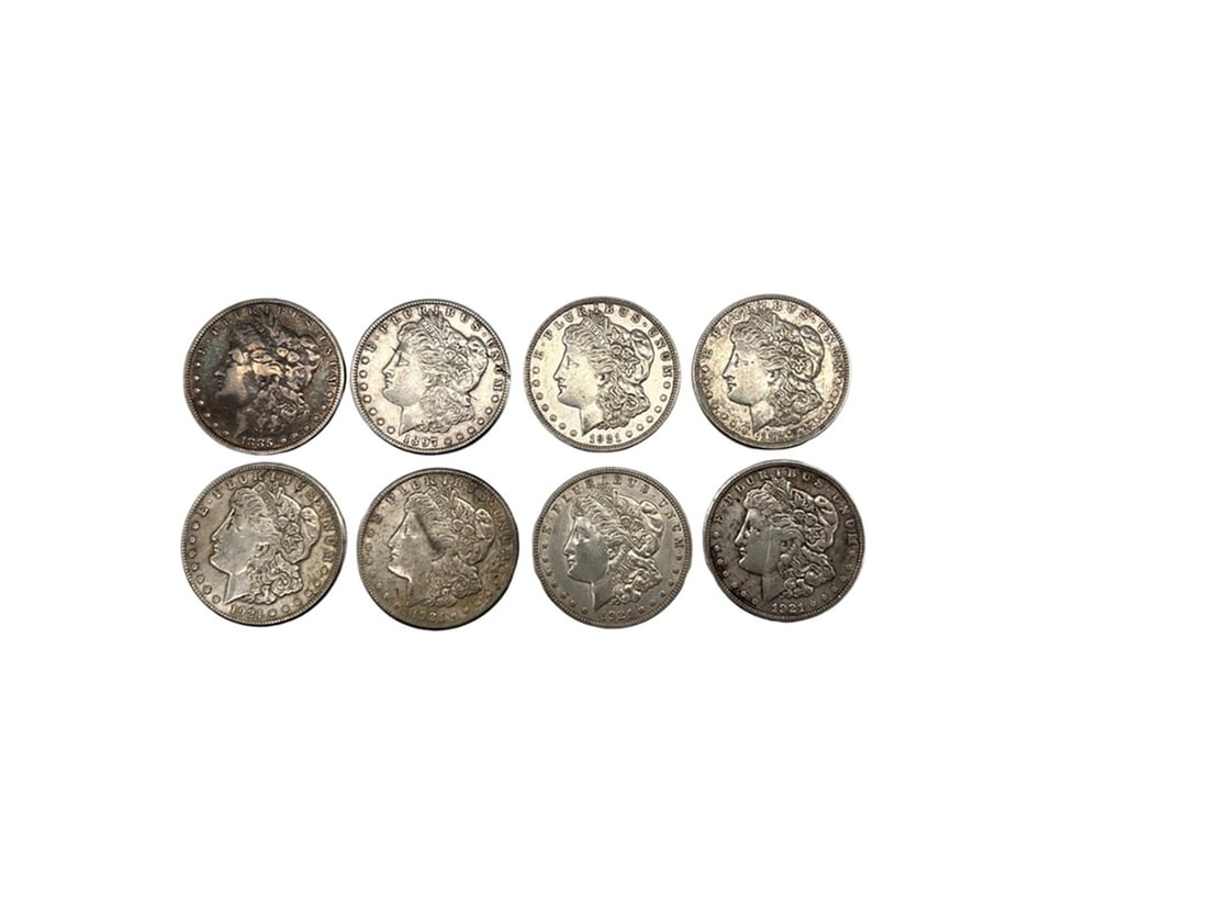 Grouping of 8 Morgan Silver Dollars (1 of 4)