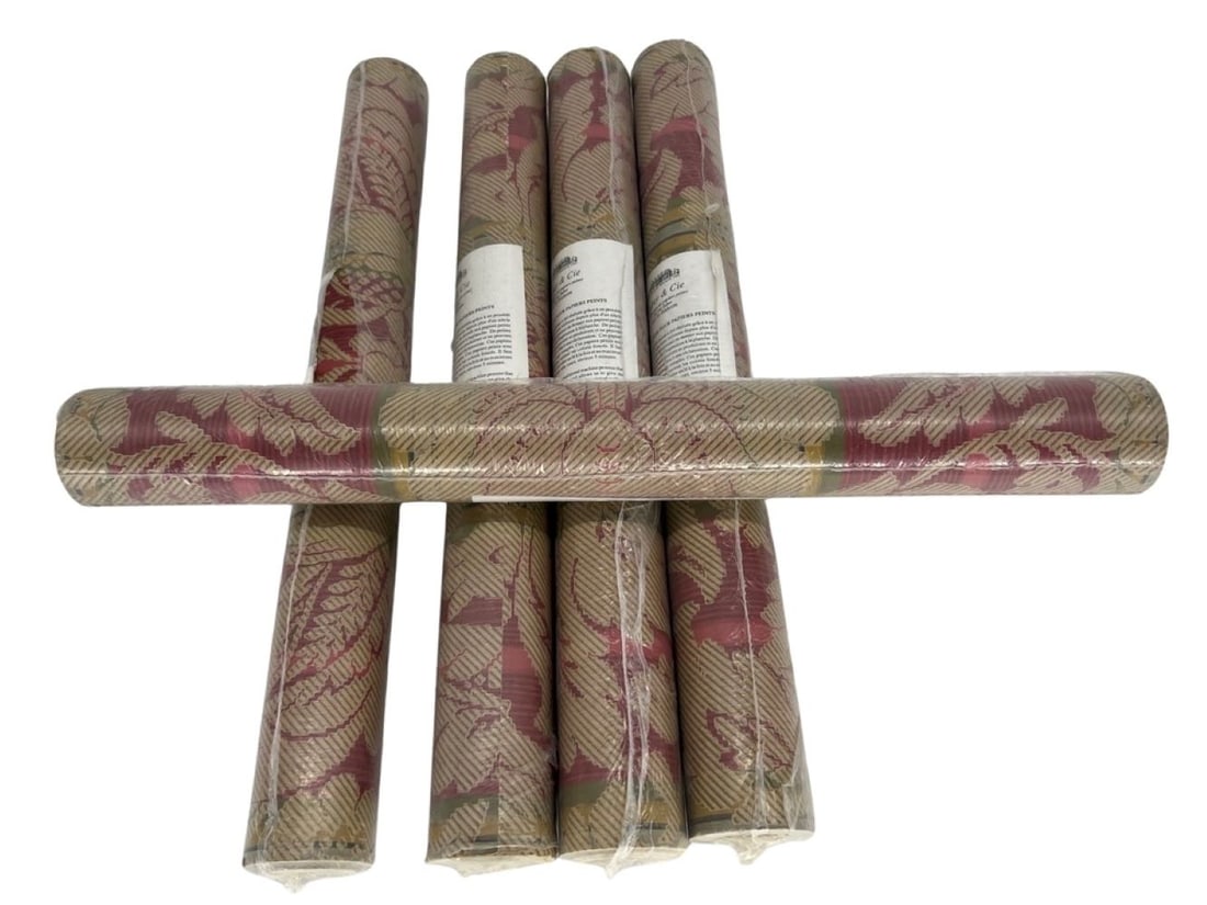 5 Factory Sealed Vintage Zuber Wallpaper Rolls (1 of 5)