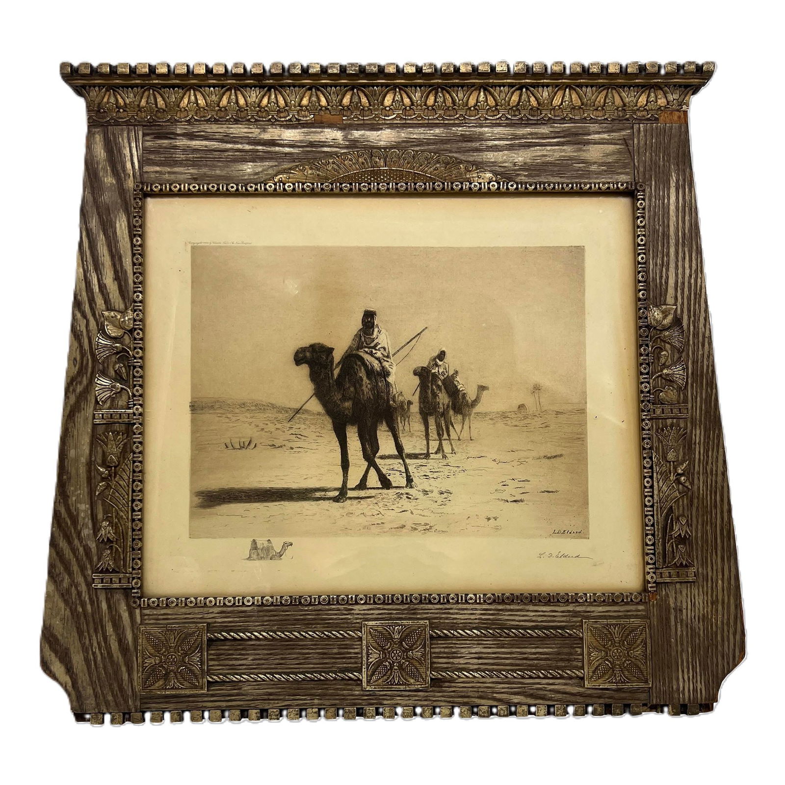 Lemuel D. Eldred Egyptian Revival "Lawrence of Arabia" Etching (1 of 5)