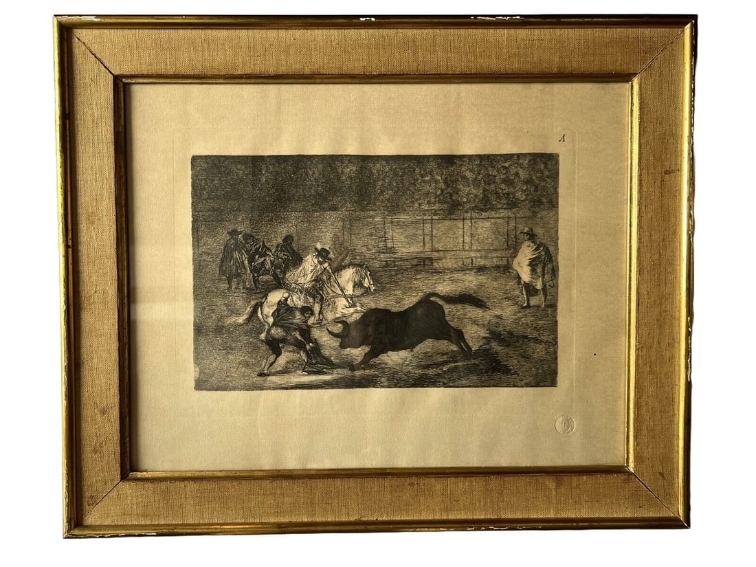 Francisco Goya “La Tauromaquia" Bullfighting Engraving Unpublished Series (1 of 5)