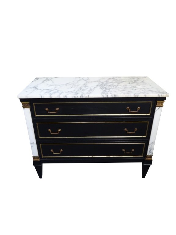 JANSEN Commode with Marble columns: Maison Jansen Commode with Marble columns39"w x 31"h x 18"d