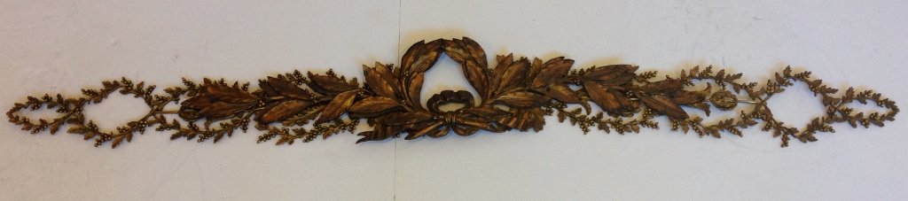 Pair Of Ormolu Mounts And Wreath Mount: Pair of Ormolu mounts and Wreath mount. Finely cast 19th furniture mounts. Measures Pair are height 17" width 4" each, Single height 22.5" width 5". Estimated shipping cost for this item is $25. Rate 