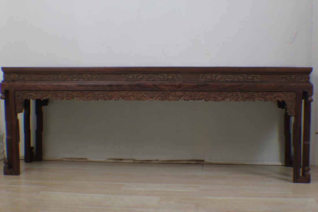 Late  Qing Dynasty rose wood zithern table (1 of 19)
