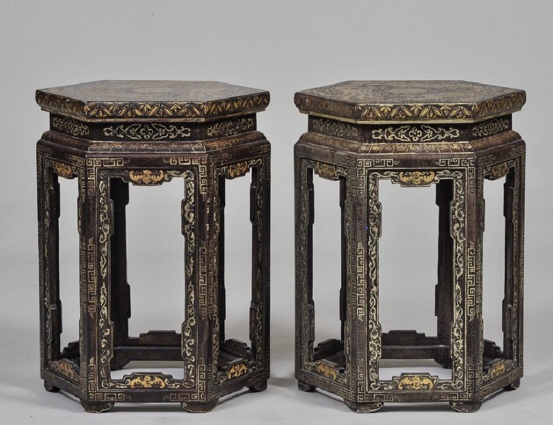 Pair of  Ming Dynasty Wood Stool (1 of 3)