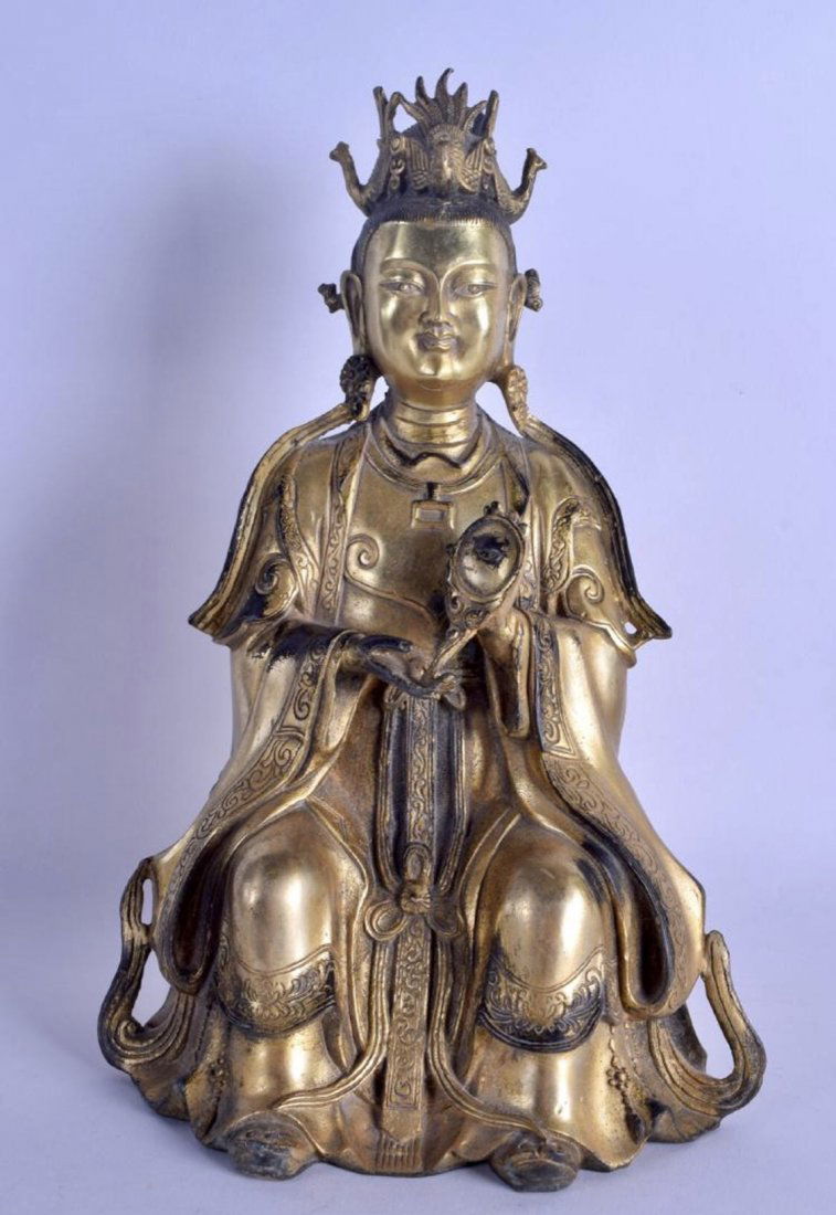 A gilt  bronze Guanyin (1 of 3)