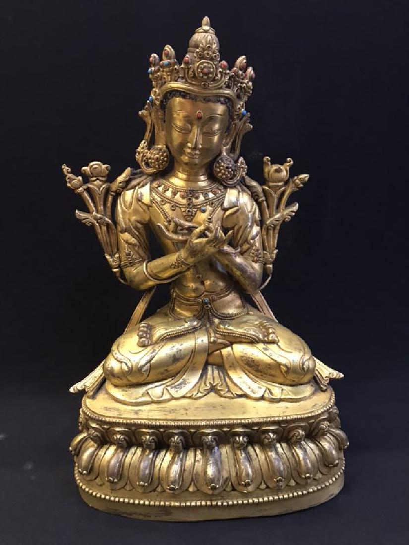 Chinese Gilt Bronze Buddha (1 of 7)