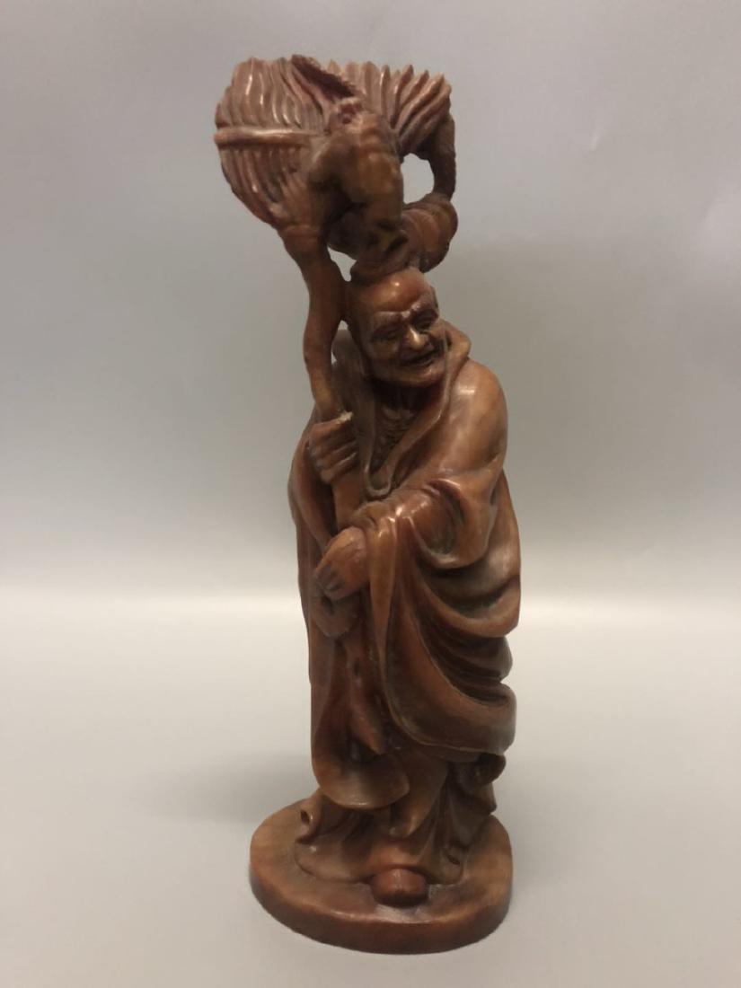 Chinese Soapstone Carved Standing Luohan (1 of 9)